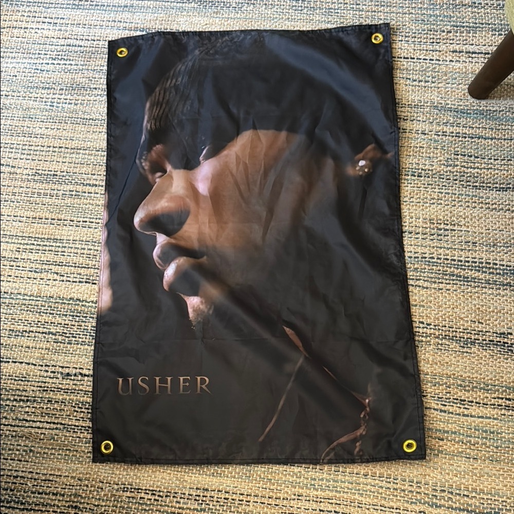Usher Black and Brown Wall Banner/flag